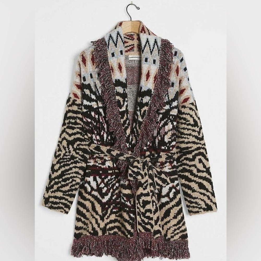 Anthropologie Paloma Fringed Cardigan size M